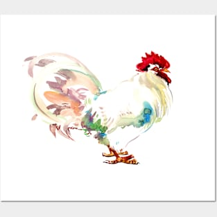 White Rooster Posters and Art